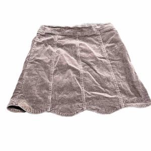 Altar’d State Skirt Womens Small Gray Corduroy Side Zip Cotton Blend Preppy